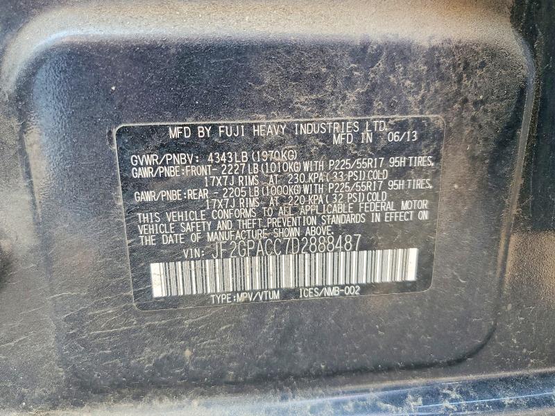 64304196 :رقم المزاد ، JF2GPACC7D2888487 vin ، 2013 Subaru Xv Crosstrek مزاد بيع