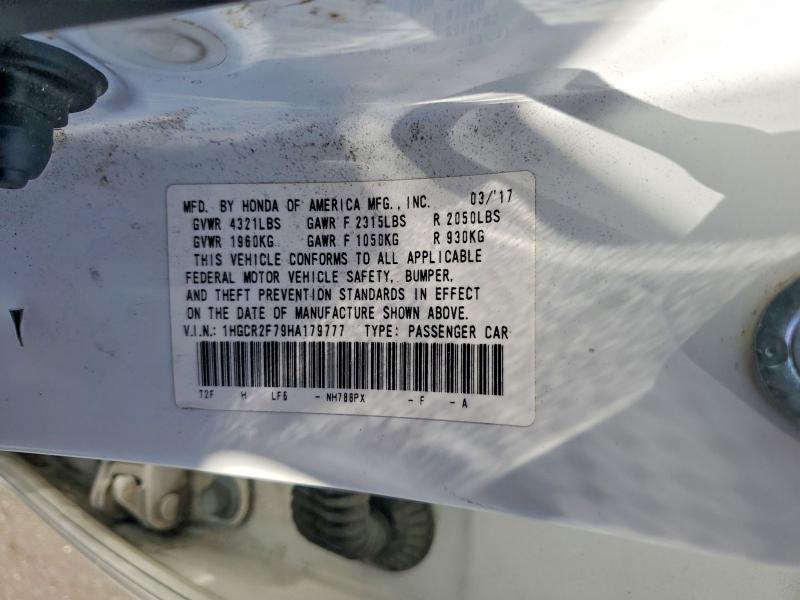64334456 :رقم المزاد ، 1HGCR2F79HA179777 vin ، 2017 Honda Accord مزاد بيع