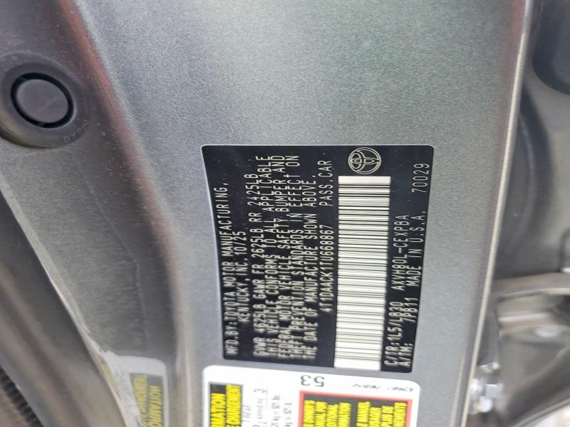 65870756 :رقم المزاد ، 4T1DAACK1TU668867 vin ، 2026 Toyota Camry مزاد بيع