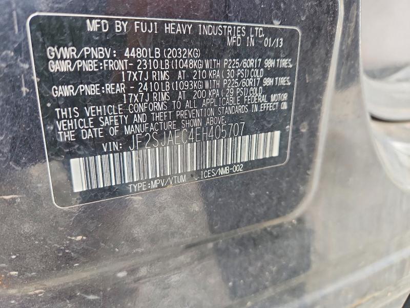 Aukcja sprzedaży 2014 Subaru Forester, vin: JF2SJAEC4EH405707, numer aukcji: 65926086