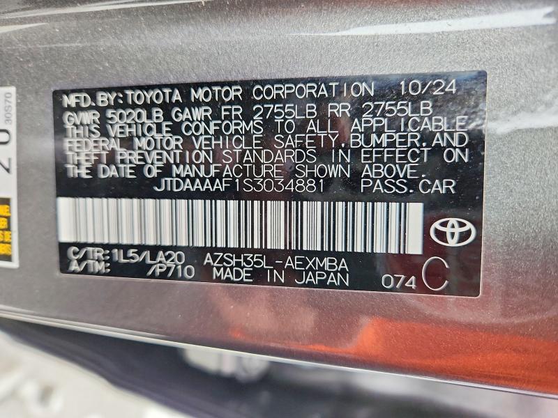 Продажа на аукционе авто 2025 Toyota Crown, vin: JTDAAAAF1S3034881, номер лота: 66841256