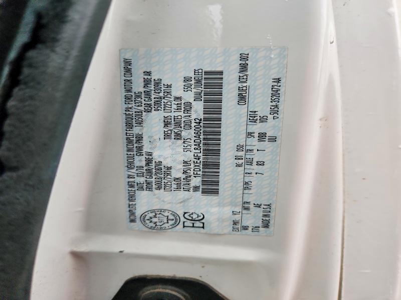 2010 Ford E450 მანქანა იყიდება აუქციონზე, vin: 1FDXE4FL8ADA60042, აუქციონის ნომერი: 64672176