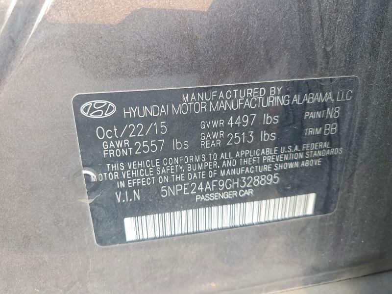 Продажа на аукционе авто 2016 Hyundai Sonata, vin: 5NPE24AF9GH328895, номер лота: 64469636