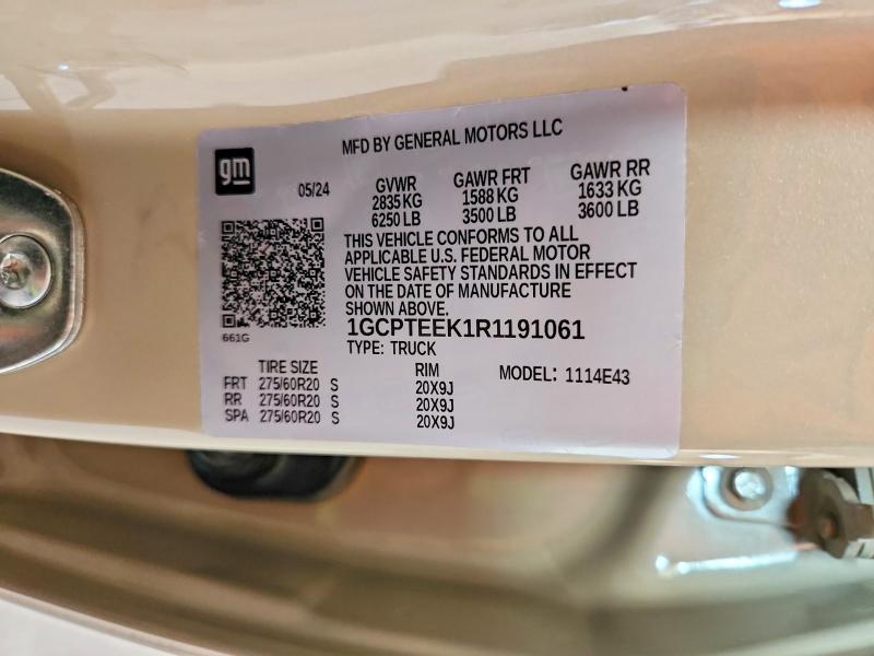 Продаж на аукціоні авто 2024 Chevrolet Colorado, vin: 1GCPTEEK1R1191061, номер лоту: 66434696