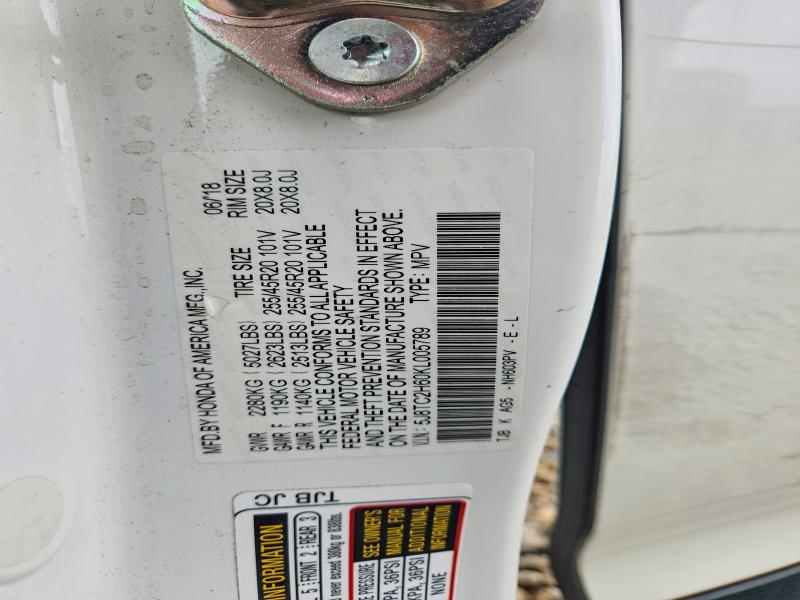 64091236 :رقم المزاد ، 5J8TC2H60KL005789 vin ، 2019 Acura Rdx مزاد بيع
