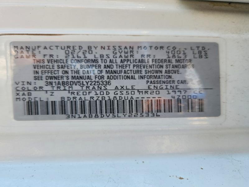 66510046 :رقم المزاد ، 3N1AB8DV5LY225336 vin ، 2020 Nissan Sentra مزاد بيع