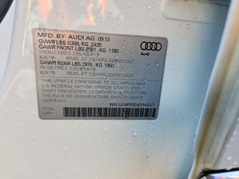 Aukcja sprzedaży 2014 Audi Q5, vin: WA1LFAFP5EA034923, numer aukcji: 63527336