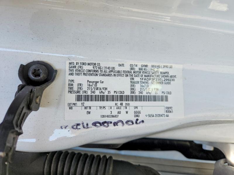 Продажа на аукционе авто 2014 Ford Focus, vin: 1FADP3F23EL299230, номер лота: 63856676