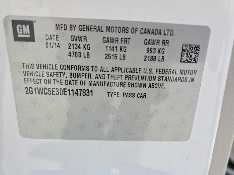Продаж на аукціоні авто 2014 Chevrolet Impala Limited, vin: 2G1WC5E30E1147831, номер лоту: 63788016