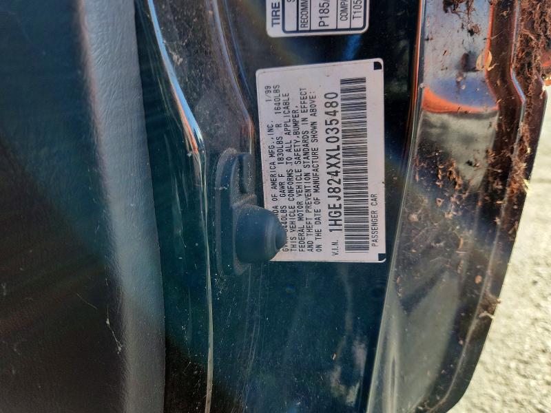 1999 Honda Civic მანქანა იყიდება აუქციონზე, vin: 1HGEJ824XXL035480, აუქციონის ნომერი: 61576616