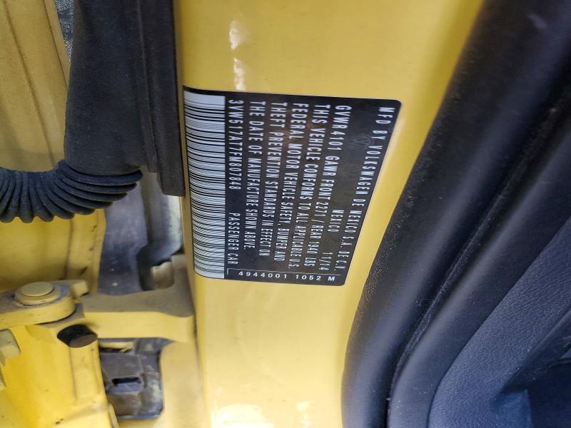 66226516 :رقم المزاد ، 3VW517AT7FM807848 vin ، 2015 Volkswagen Beetle مزاد بيع