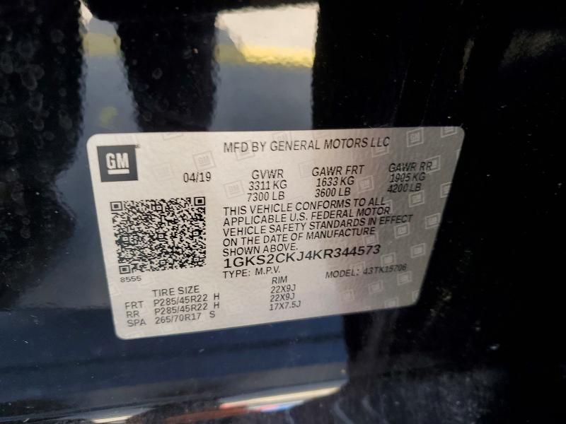 Aukcja sprzedaży 2019 Gmc Yukon, vin: 1GKS2CKJ4KR344573, numer aukcji: 66616436