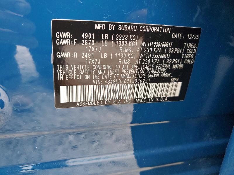 62394396 :رقم المزاد ، 4S4SLDL62T3030221 vin ، 2026 Subaru Forester مزاد بيع