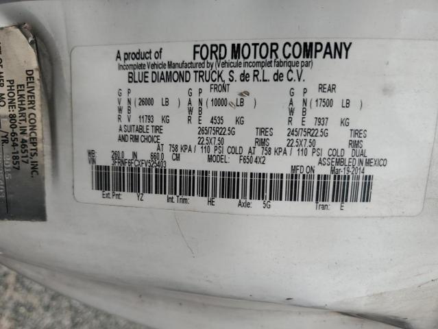 70793866 :رقم المزاد ، 3FRNF6FCXFV525403 vin ، 2015 Ford F650 مزاد بيع