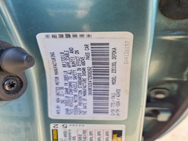 Aukcja sprzedaży 2007 Toyota Corolla, vin: 1NXBR32E47Z808262, numer aukcji: 64246786