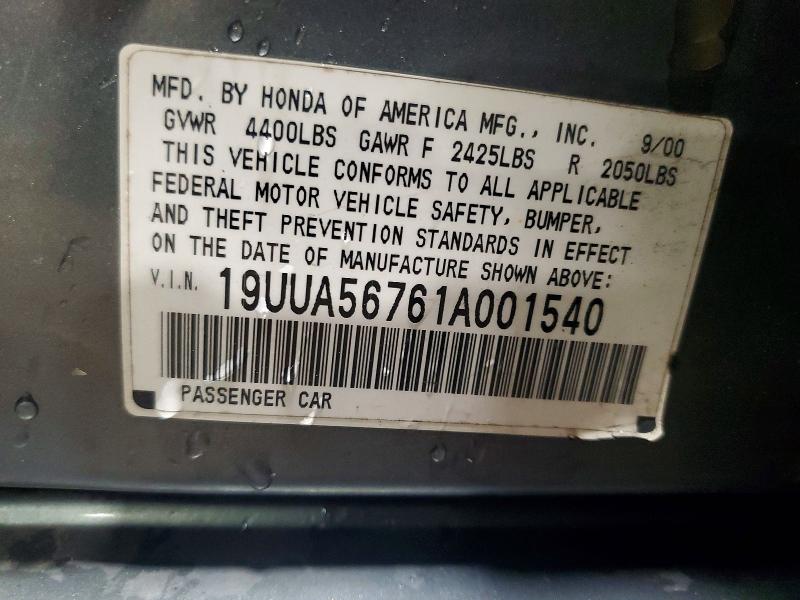 Aukcja sprzedaży 2001 Acura 3.2tl, vin: 19UUA56761A001540, numer aukcji: 63585076