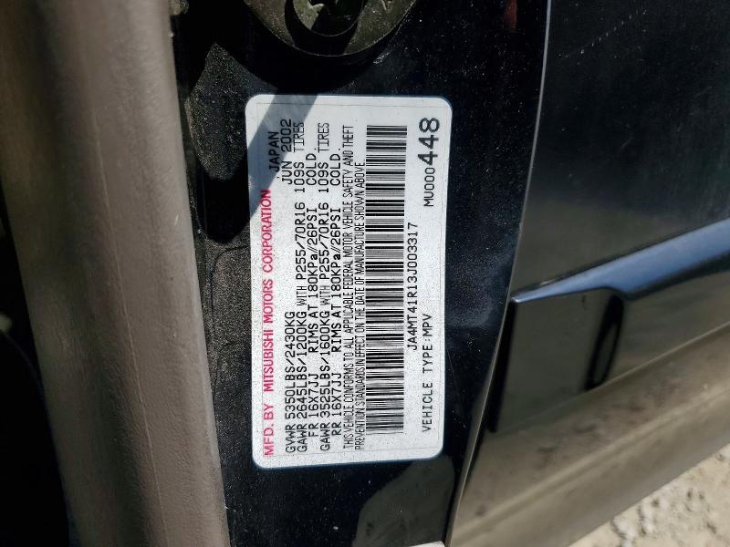 Aukcja sprzedaży 2003 Mitsubishi Montero, vin: JA4MT41R13J003317, numer aukcji: 64168066
