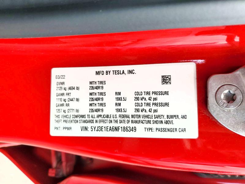 Aukcja sprzedaży 2022 Tesla Model 3, vin: 5YJ3E1EA6NF186349, numer aukcji: 65551896