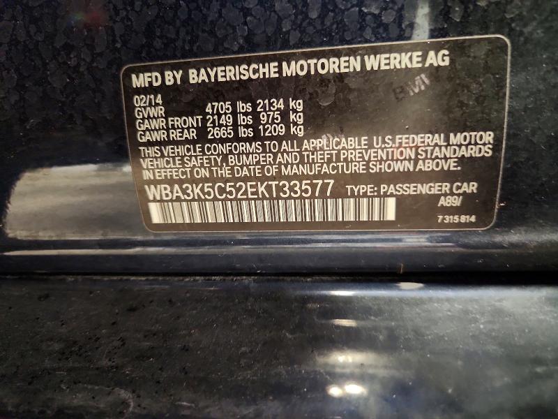 2014 Bmw 328 მანქანა იყიდება აუქციონზე, vin: WBA3K5C52EKT33577, აუქციონის ნომერი: 65495126