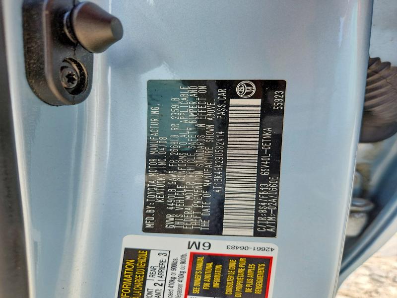 2009 Toyota Camry მანქანა იყიდება აუქციონზე, vin: 4T1BK46K29U582414, აუქციონის ნომერი: 65262196