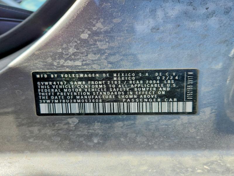 Продажа на аукционе авто 2024 Volkswagen Jetta, vin: 3VW7M7BU2RM053608, номер лота: 63759426