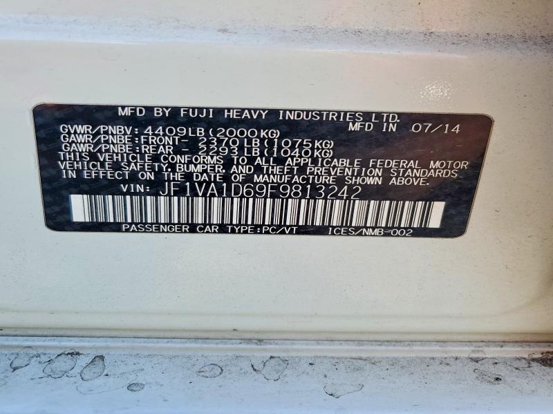 Продаж на аукціоні авто 2015 Subaru Wrx, vin: JF1VA1D69F9813242, номер лоту: 63057766