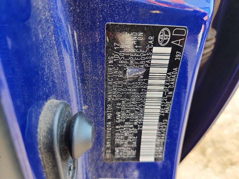 2018 Toyota Corolla მანქანა იყიდება აუქციონზე, vin: 2T1BURHE2JC007671, აუქციონის ნომერი: 63815706