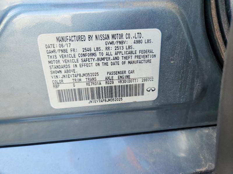 2018 Infiniti Q50 მანქანა იყიდება აუქციონზე, vin: JN1EV7AP8JM352025, აუქციონის ნომერი: 65131306
