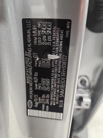 Aukcja sprzedaży 2024 Hyundai Tucson, vin: 5NMJB3DE3RH308122, numer aukcji: 64551086