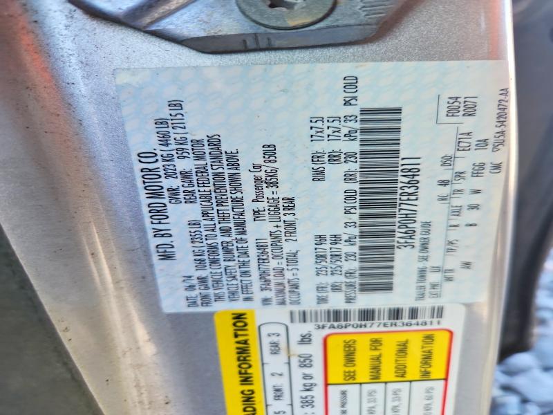 Продажа на аукционе авто 2014 Ford Fusion, vin: 3FA6P0H77ER364811, номер лота: 66613766