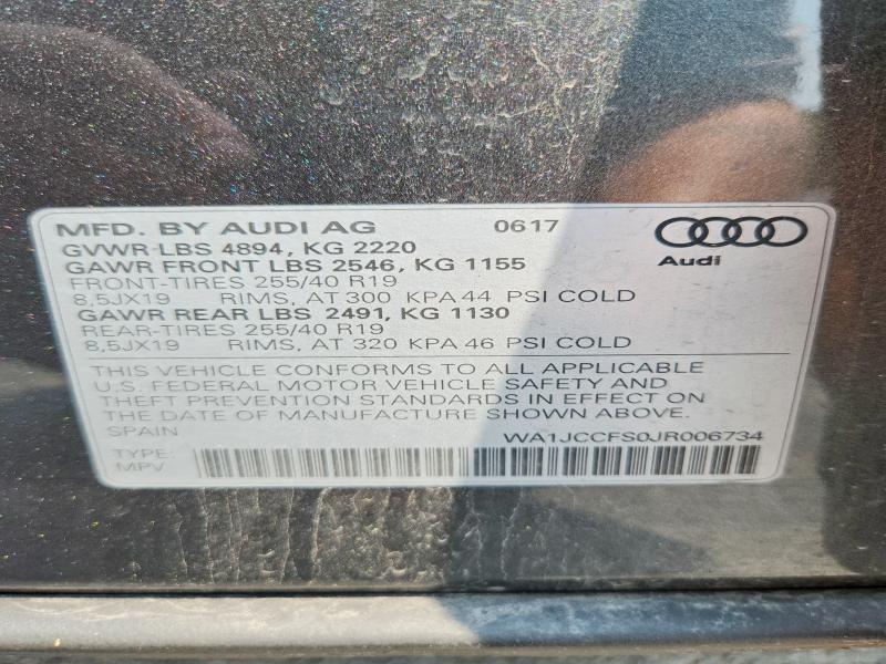 Продажа на аукционе авто 2018 Audi Q3, vin: WA1JCCFS0JR006734, номер лота: 64197136