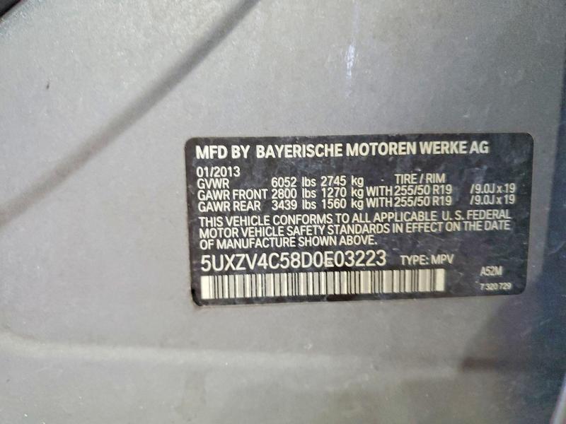 Aukcja sprzedaży 2013 Bmw X5, vin: 5UXZV4C58D0E03223, numer aukcji: 63774606