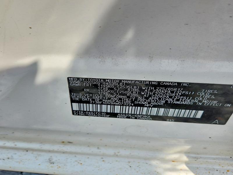 Aukcja sprzedaży 2010 Toyota Rav4, vin: 2T3BF4DV9AW073224, numer aukcji: 63150716