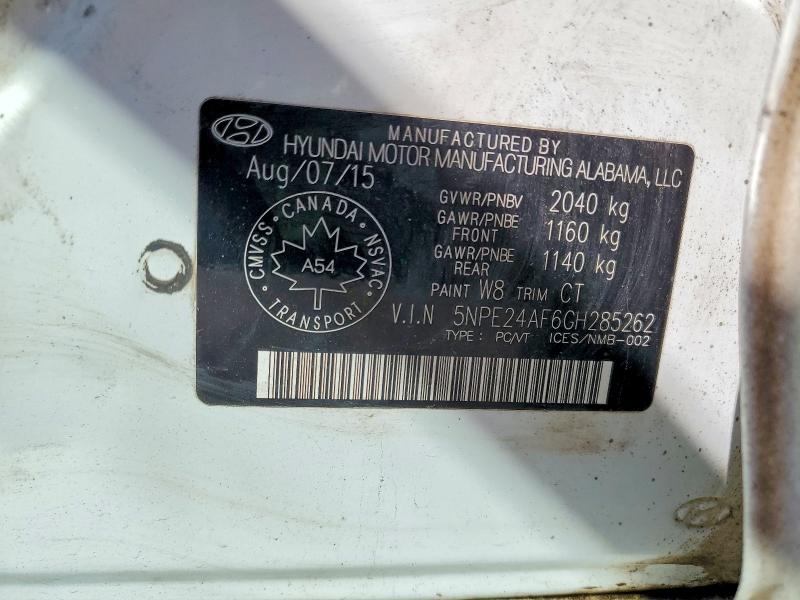Aukcja sprzedaży 2016 Hyundai Sonata, vin: 5NPE24AF6GH285262, numer aukcji: 62985966