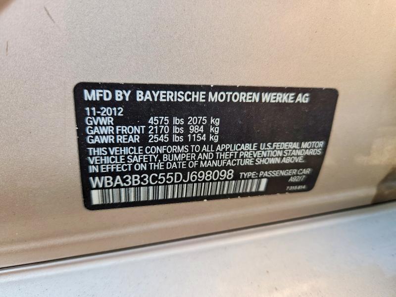 Продаж на аукціоні авто 2013 Bmw 328, vin: WBA3B3C55DJ698098, номер лоту: 64888606