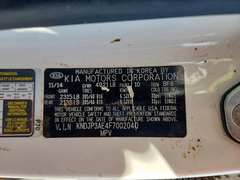 Aukcja sprzedaży 2015 Kia Soul Ev, vin: KNDJP3AE4F7002040, numer aukcji: 65359526