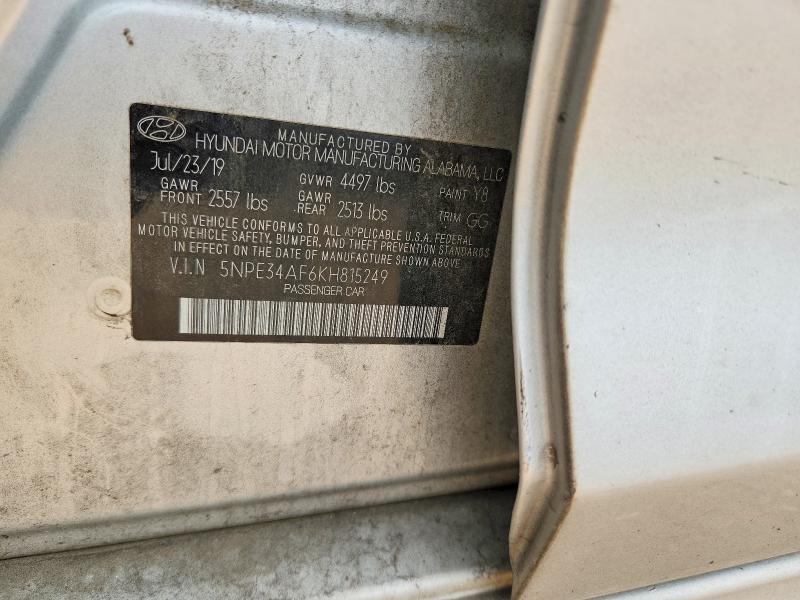 Aukcja sprzedaży 2019 Hyundai Sonata, vin: 5NPE34AF6KH815249, numer aukcji: 66217386