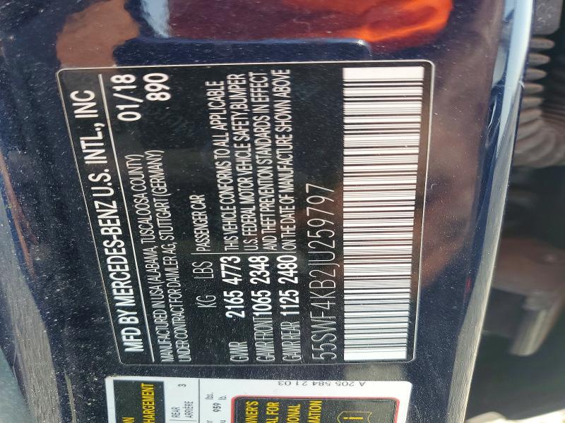 Продаж на аукціоні авто 2018 Mercedes-benz C, vin: 55SWF4KB2JU259797, номер лоту: 64304606