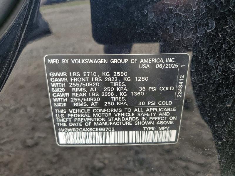Aukcja sprzedaży 2025 Volkswagen Atlas, vin: 1V2WR2CAXSC566702, numer aukcji: 66983146