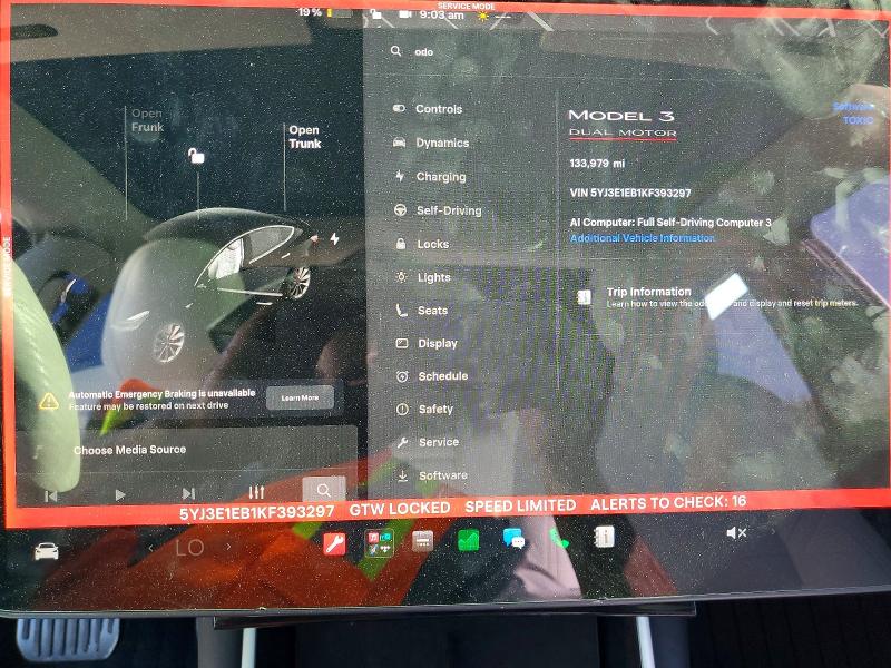 Продажа на аукционе авто 2019 Tesla Model 3, vin: 5YJ3E1EB1KF393297, номер лота: 63586976