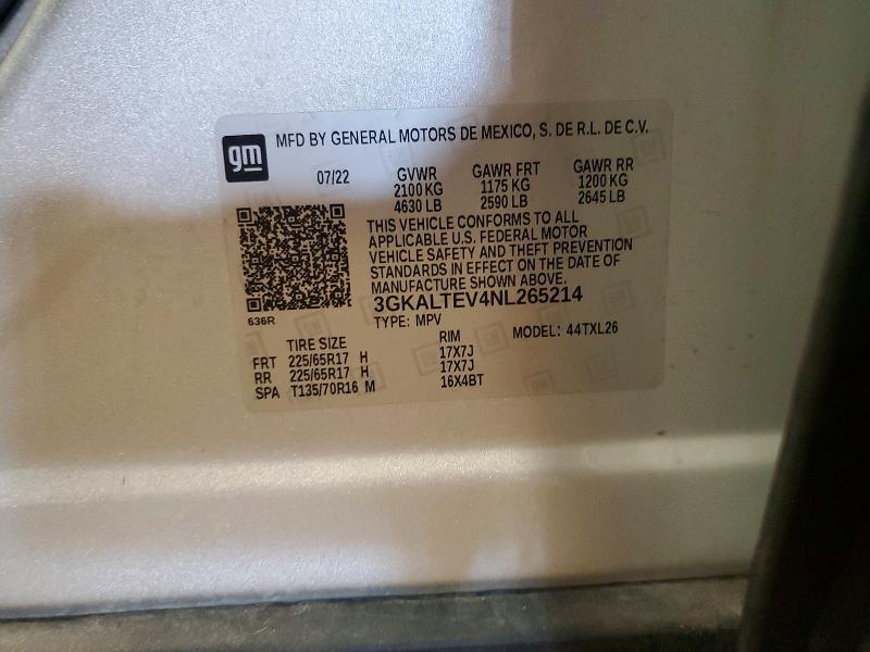 65032376 :رقم المزاد ، 3GKALTEV4NL265214 vin ، 2022 Gmc Terrain مزاد بيع