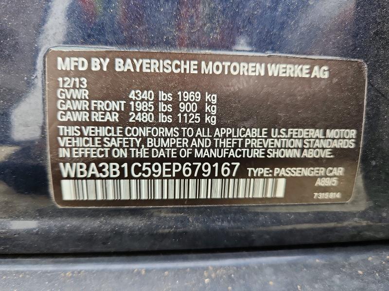 Продаж на аукціоні авто 2014 Bmw 320, vin: WBA3B1C59EP679167, номер лоту: 64608016