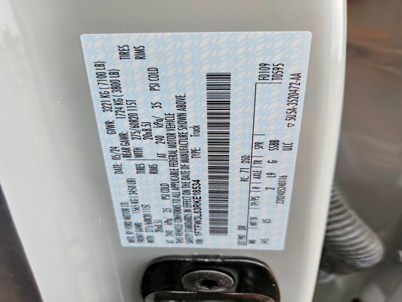 Aukcja sprzedaży 2024 Ford F150, vin: 1FTFW3L83RKE18534, numer aukcji: 63255806