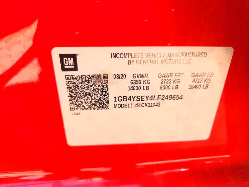 Aukcja sprzedaży 2020 Chevrolet Silverado, vin: 1GB4YSEY4LF249654, numer aukcji: 61163896