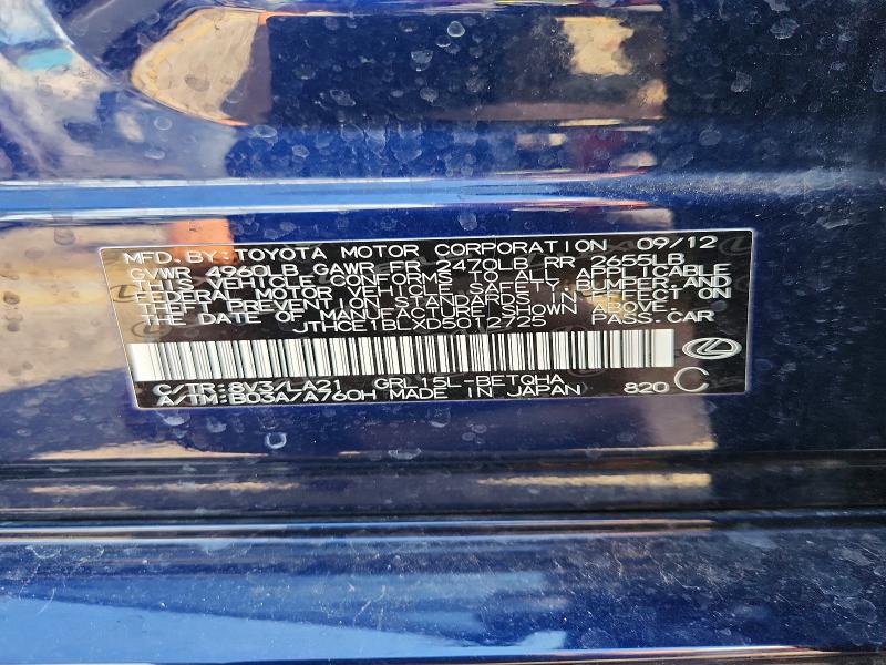 Продаж на аукціоні авто 2013 Lexus 4d Gs 350 Awd, vin: JTHCE1BLXD5012725, номер лоту: 65202416