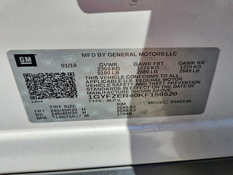 Продаж на аукціоні авто 2019 Cadillac Xt4, vin: 1GYFZER40KF159520, номер лоту: 65202436