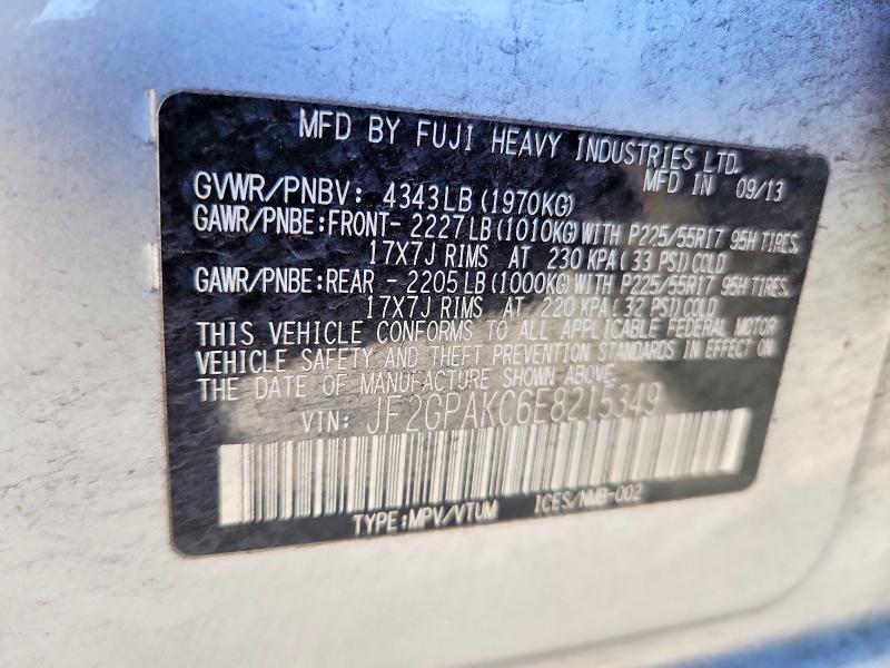 Продаж на аукціоні авто 2014 Subaru Xv Crosstrek, vin: JF2GPAKC6E8215349, номер лоту: 66747036