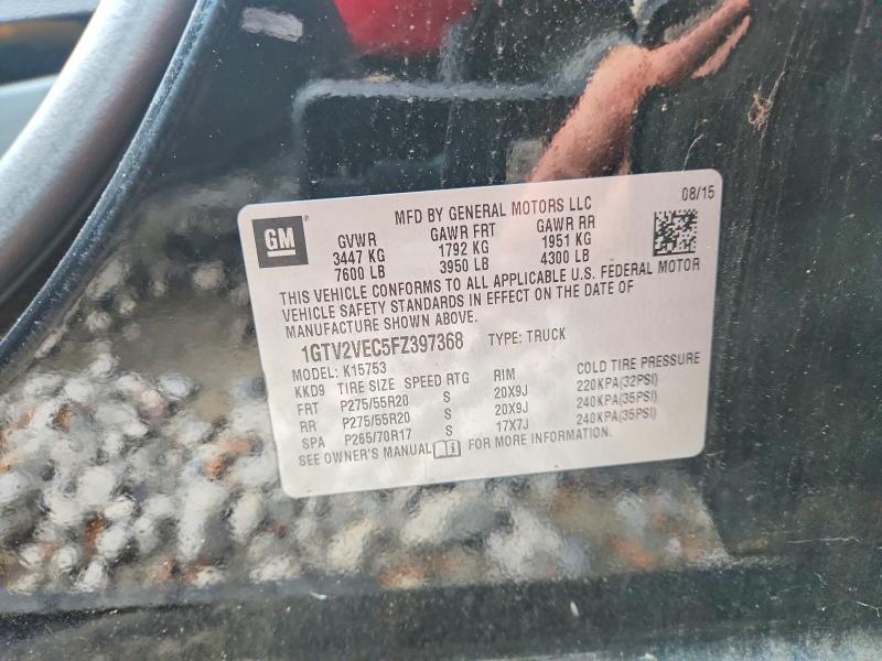 Aukcja sprzedaży 2015 Gmc Sierra, vin: 1GTV2VEC5FZ397368, numer aukcji: 65266976