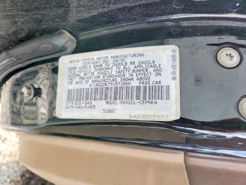 65735656 :رقم المزاد ، 4T1BG22K7YU971866 vin ، 2000 Toyota Camry مزاد بيع