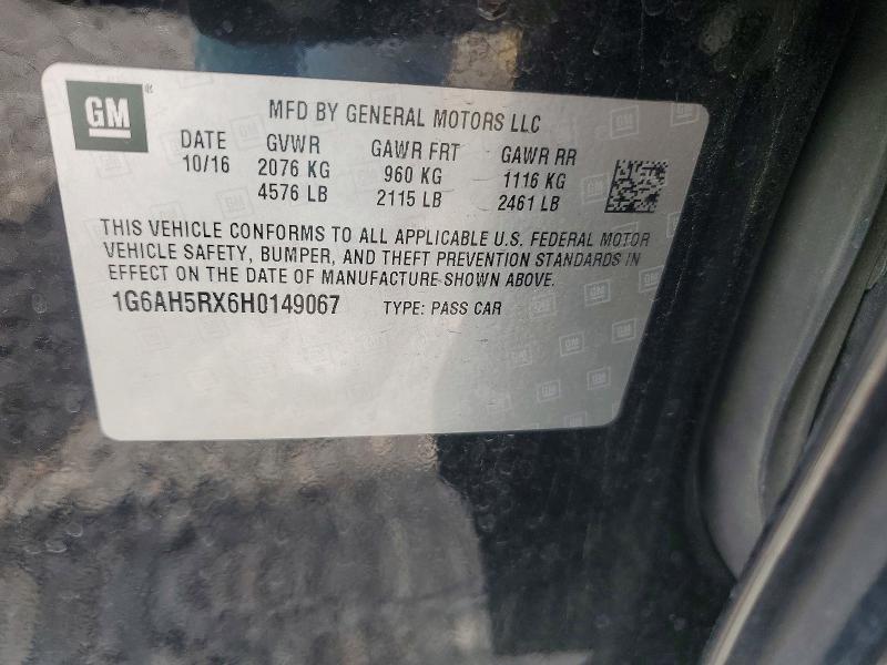 64618246 :رقم المزاد ، 1G6AH5RX6H0149067 vin ، 2017 Cadillac Ats مزاد بيع